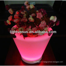 Pots de jardinière éclairés par LED Changement de couleur LED Pot de fleur extérieur pots de planteur lumineux led